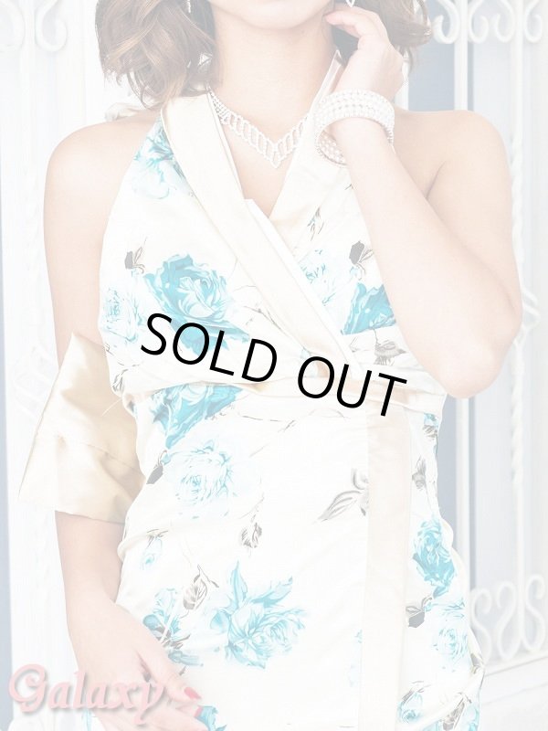 画像5: BIGリボン*CUTE薔薇柄*チャイナ風*着物デザイン*サテンロングドレス*2color (5)