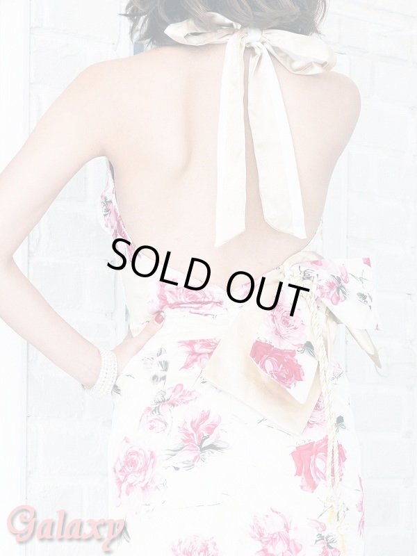 画像12: BIGリボン*CUTE薔薇柄*チャイナ風*着物デザイン*サテンロングドレス*2color (12)