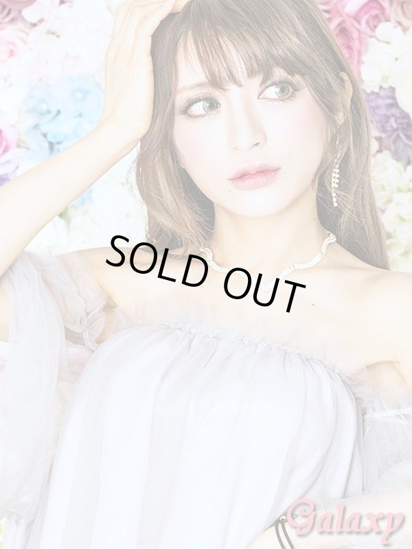 画像6: 無地ボートネックオフショル*ベアトップチュールワンピース*3color (6)