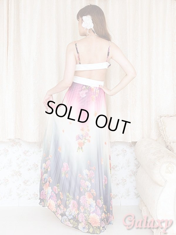 画像5: サイドカット魅せグラデーションプリーツロングドレス (5)