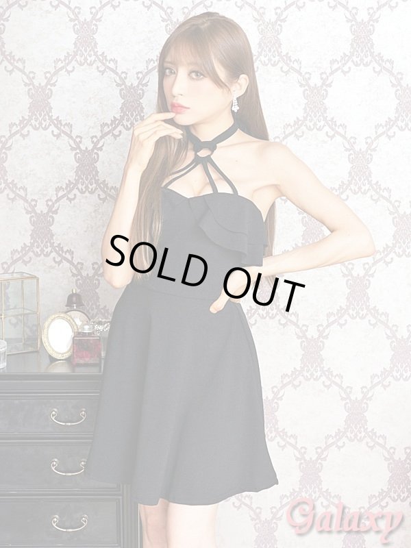 画像15: リング付きSEXYホルター*Aラインミニワンピースドレス*3color (15)