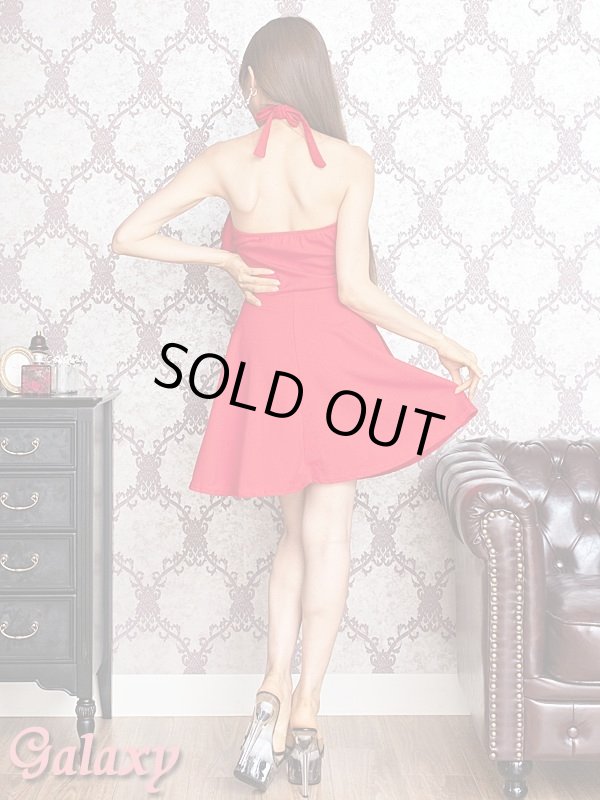 画像5: リング付きSEXYホルター*Aラインミニワンピースドレス*3color (5)