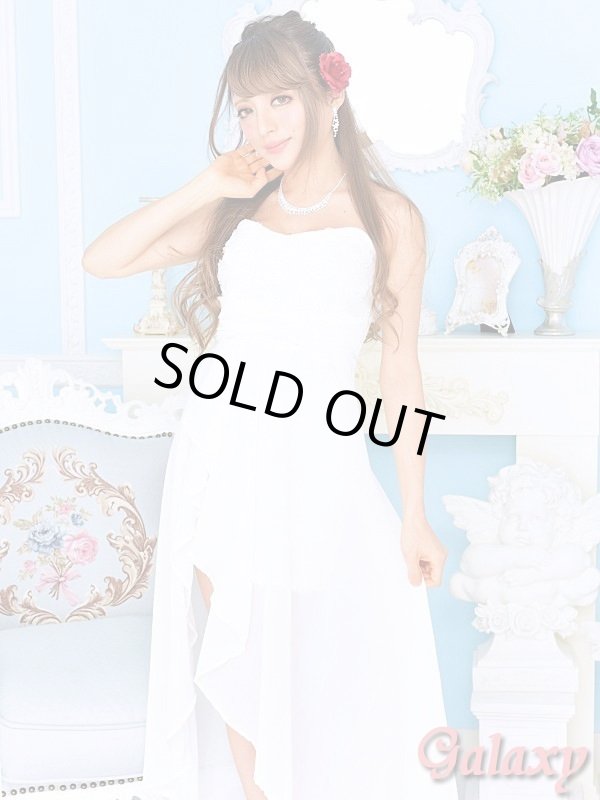 画像11: フラワーモチーフ*ミニINロングシフォンテールドレス*2color (11)