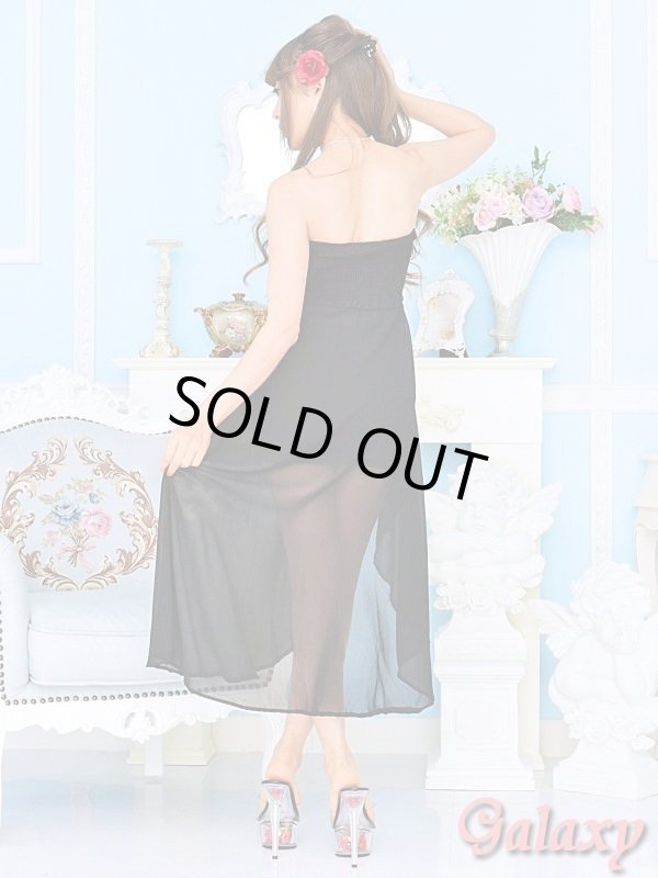 画像4: フラワーモチーフ*ミニINロングシフォンテールドレス*2color (4)