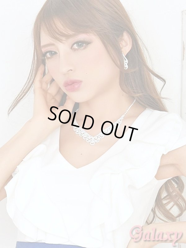 画像6: フリル切替*サイド飾りゴールド釦*ミニワンピース (6)