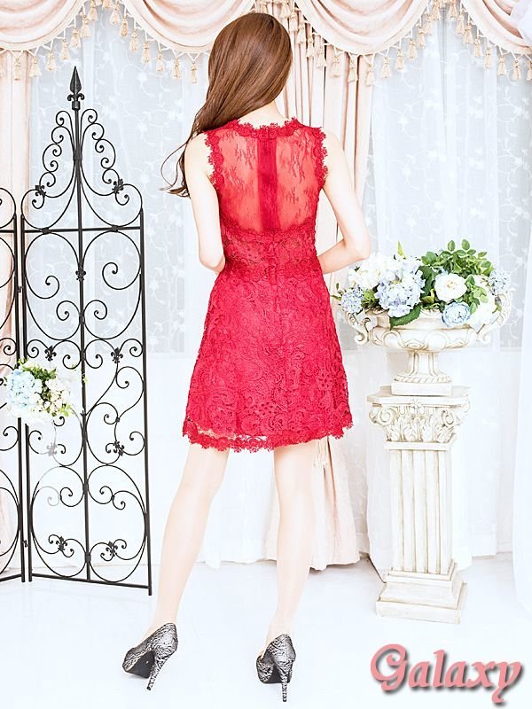 画像11: 【上質】部分透け*SEXYエレガント*総レースミニワンピース*3color (11)