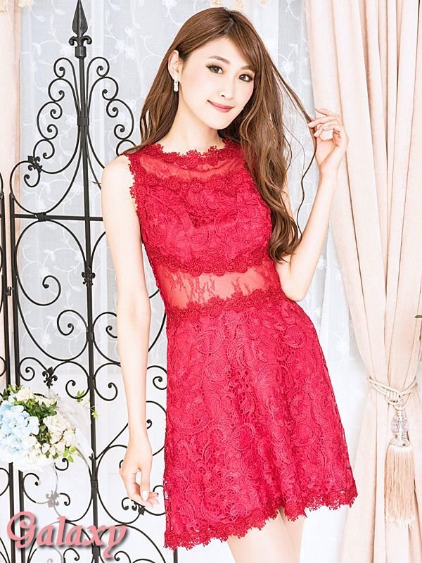 画像7: 【上質】部分透け*SEXYエレガント*総レースミニワンピース*3color (7)