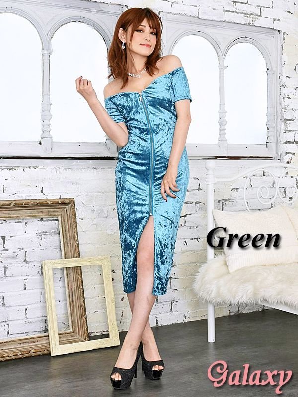 画像8: センタージップ*ベルベット調*オフショルダーワンピース*3color (8)