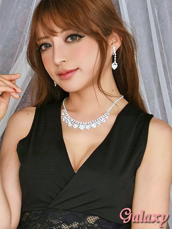 画像6: 胸元カシュクール*バック&ウエストレース*裾ドットチュールミニワンピース*2color*M/L (6)