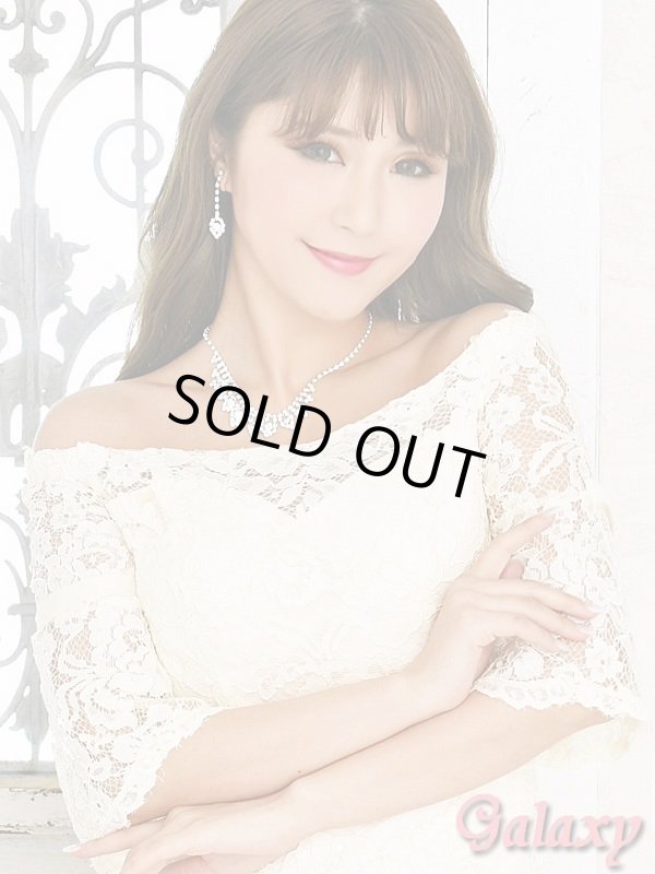 画像6: 【上質】総レース*SEXYエレガントオフショル*ミディアムワンピース (6)