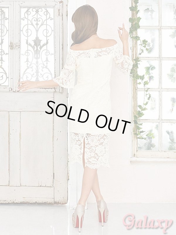 画像5: 【上質】総レース*SEXYエレガントオフショル*ミディアムワンピース (5)