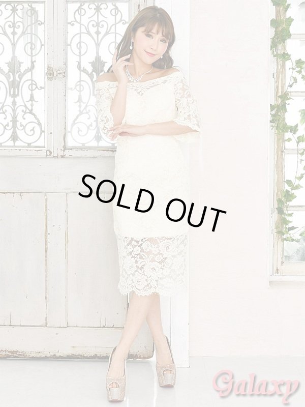 画像2: 【上質】総レース*SEXYエレガントオフショル*ミディアムワンピース (2)