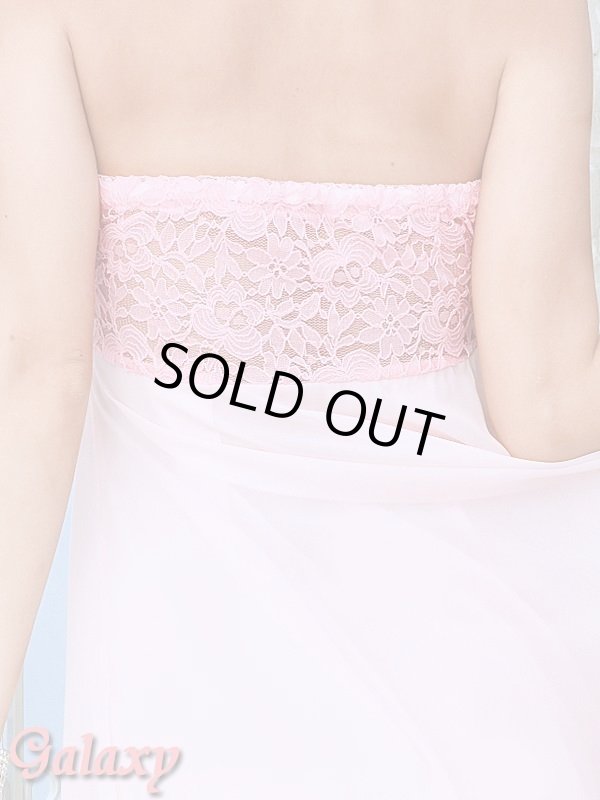 画像13: 胸下ゴールドライン*レース切替シフォンテールベアドレス*5color*M/L/XL (13)