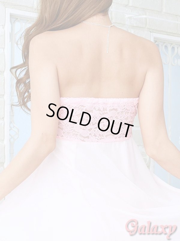 画像12: 胸下ゴールドライン*レース切替シフォンテールベアドレス*5color*M/L/XL (12)