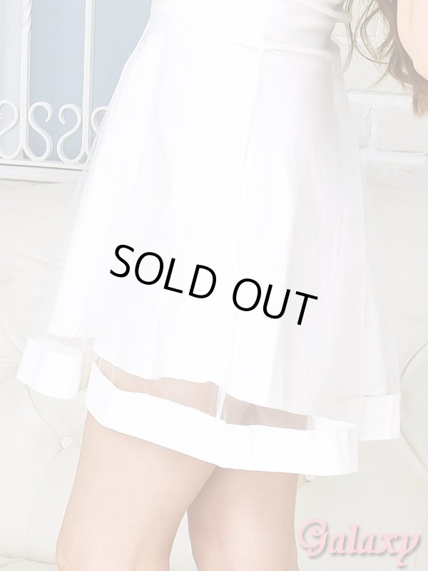 画像13: 胸元ハートカット*チュール重ねフレアーミニワンピース*4color (13)