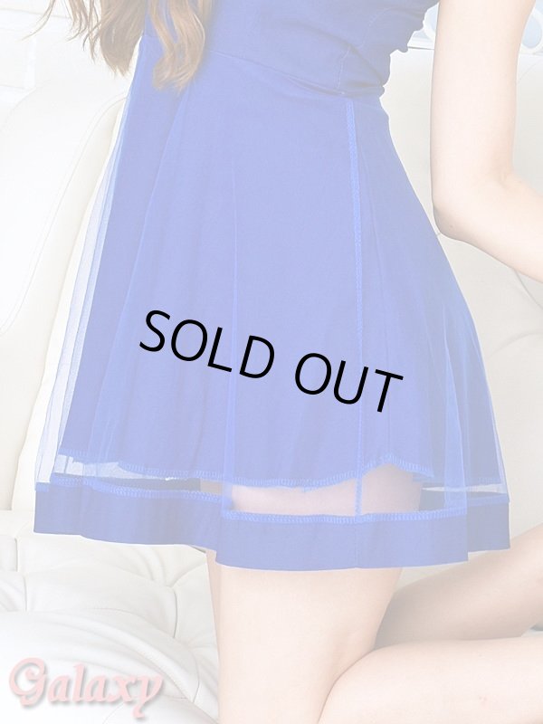 画像7: 胸元ハートカット*チュール重ねフレアーミニワンピース*4color (7)