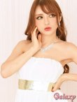 画像11: 胸下メタリックゴールドライン*シフォンアシンメトリー*フィッシュテールドレス*4color*M/L (11)