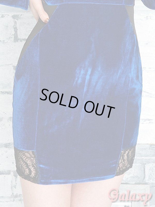 画像11: バックジップ*SEXYレース切替え*ストレッチベロア素材*長袖ワンピース*1color (11)