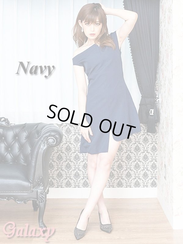 画像16: 変形ワンショルダー*フロントスリット*アシンメトリー*ミニワンピース*3color*M/L (16)