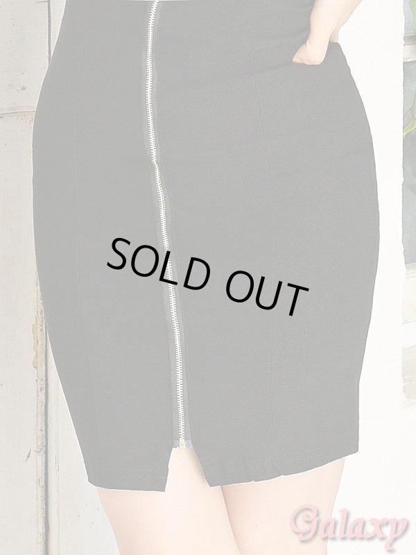 画像16: フロントジップ*SEXYデコルテデザイン*ストレッチ＆ボディーフィット*タイトミニドレス*2color (16)