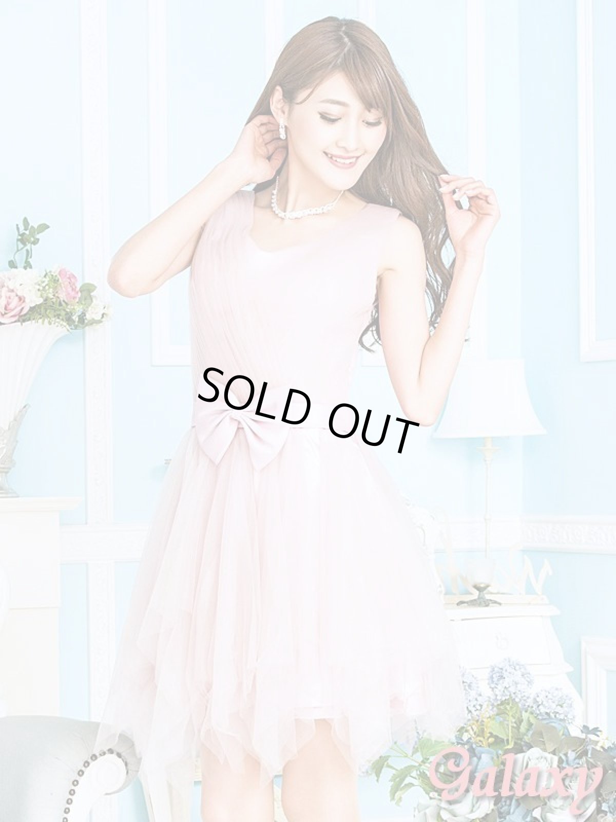 画像3: 【PRINCESS】バック編み上げ*胸元プリーツ*裾アシンメトリーチュールミニドレス*S/M/L/XL/XXL (3)