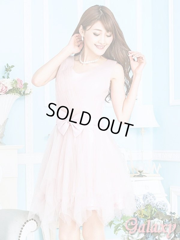 画像3: 【PRINCESS】バック編み上げ*胸元プリーツ*裾アシンメトリーチュールミニドレス*S/M/L/XL/XXL (3)