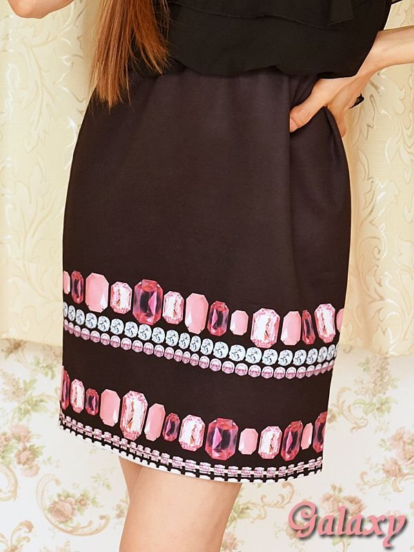 画像22: Richジュエリープリント*シフォンレイヤード*タイトミニワンピース*3color (22)