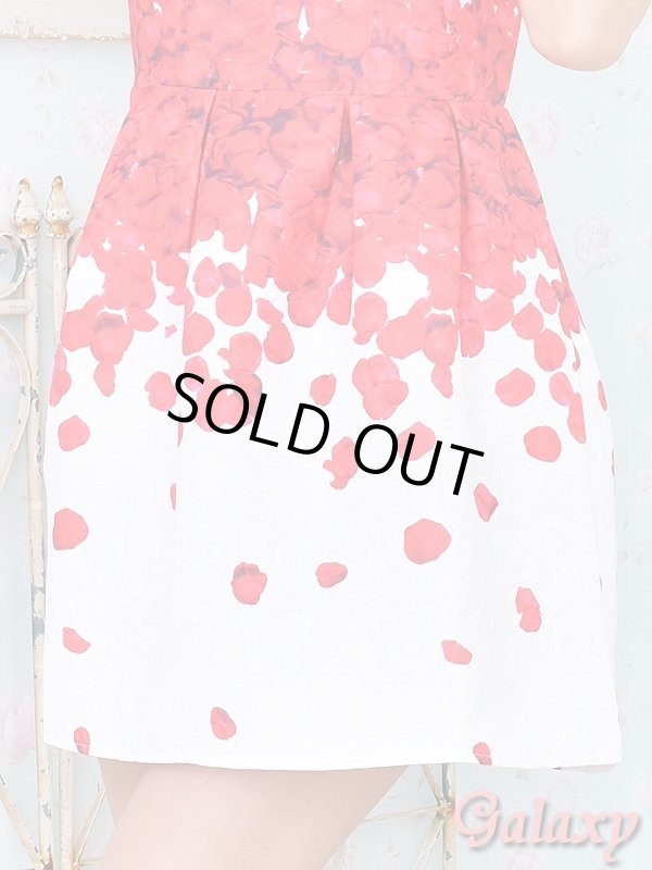 画像9: アンティーク調*花びら柄*ノースリAラインミニワンピース*S/M/L/XL (9)