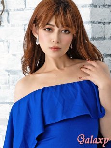 画像28: ボレロ風アシンメトリー*フリルオフショルデザイン*シンプルワンカラー*ミディアム丈ワンピース*5color*S/M/L/XL/XXL (28)