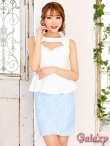 画像19: 【Rich or Die】Richビジュー*トリミングホールカット*パステルフラワーレースドッキング*ペプラムミニドレス*3color (19)