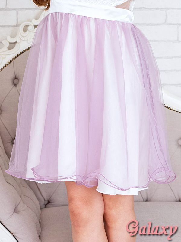 画像30: 【Rich or Die】ウエスト魅せ*チュール切り替え*2連パールトリミング*ペイズリー柄レース×ふわふわパステルチュールレース重ね*Aラインミニドレス*3color (30)