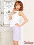画像3: 【Rich or Die】Richビジュー*トリミングホールカット*パステルフラワーレースドッキング*ペプラムミニドレス*3color (3)