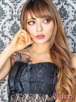 画像7: オーガンジーリボン*飾りベルト付きウエストレースSEXYミニワンピ*2color (7)
