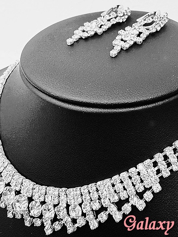 画像3: ゆらゆらストーンアクセサリー2点セット【ネックレス・イヤリング】 (3)