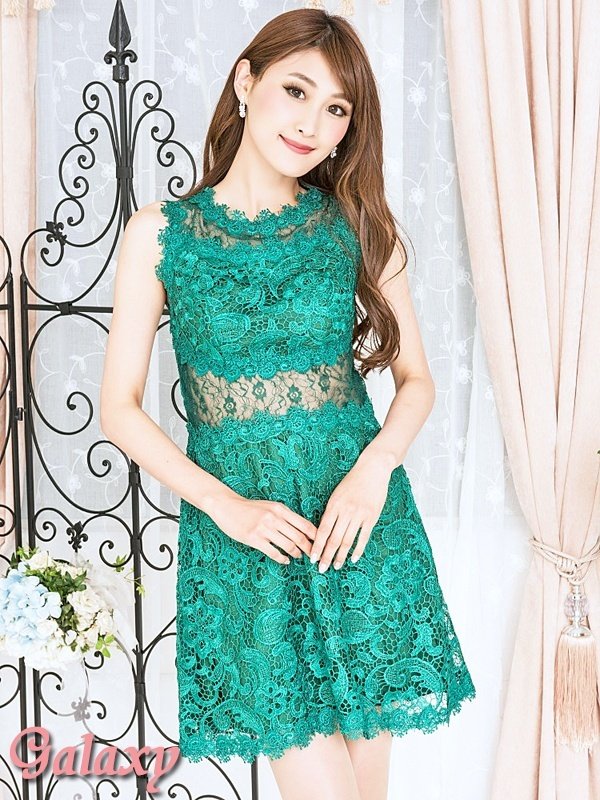 画像13: 【上質】部分透け*SEXYエレガント*総レースミニワンピース*3color (13)