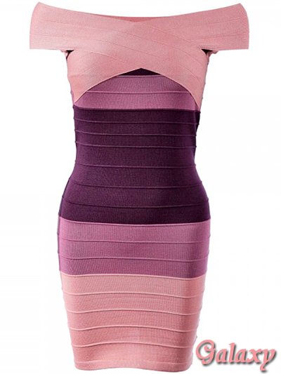 画像2: 胸元クロスデザイン*グラデーション風バンテージミニワンピ*2color