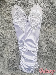 画像8: パール飾り*レースモチーフ*ストレッチサテン*ロンググローブ*2color (8)