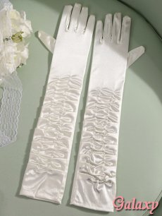 画像9: シャーリング*ストレッチサテン*ロンググローブ*3color (9)