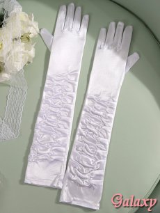 画像8: シャーリング*ストレッチサテン*ロンググローブ*3color (8)