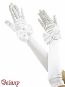 画像2: デカリボン*ストレッチサテン*ロンググローブ*4color (2)