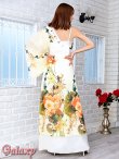 画像5: 【LoveRich】豪華ビジュー*水彩花柄*背中リボン*シフォンワンショル*ミニinロング着物ドレス*1color (5)