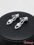 画像4: リーフレースモチーフ*パール×クリアビジュ*アクセサリー2点セット【ネックレス・イヤリング】 (4)