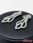 画像4: リーフモチーフ*ラインストーンアクセサリー2点セット【ネックレス・イヤリング】 (4)