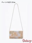 画像5: 2way*上品グレイッシュカラー*フラワー刺繍*ショルダーチェーン付きクラッチ*パーティーバッグ (5)