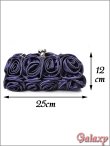 画像3: 3way*チェーンショルダー付き*ローズコサージュ*サテンがま口クラッチバック*1color (3)