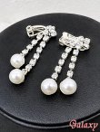 画像5: フリンジレースモチーフ*パール×クリアビジュ*アクセサリー2点セット【ネックレス・イヤリング】 (5)