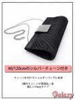 画像11: 3way*チェーンショルダー付き*プリーツ＆BIGシルバーバックル*クラッチバッグ*1color (11)