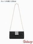 画像13: 3way*チェーンショルダー付き*プリーツ＆BIGシルバーバックル*クラッチバッグ*1color (13)