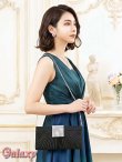 画像2: 3way*チェーンショルダー付き*プリーツ＆BIGシルバーバックル*クラッチバッグ*1color (2)