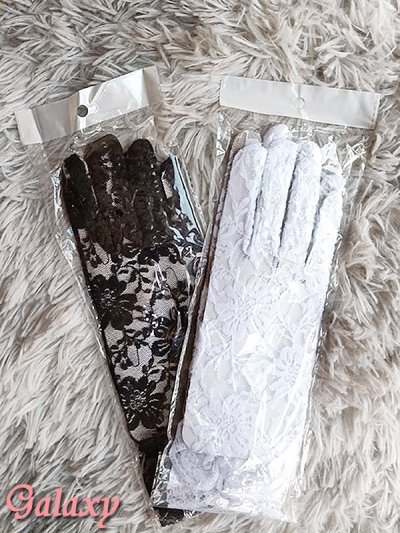 画像3: クラシカルフラワー*総レース*フリルカフ*ショートグローブ*2color